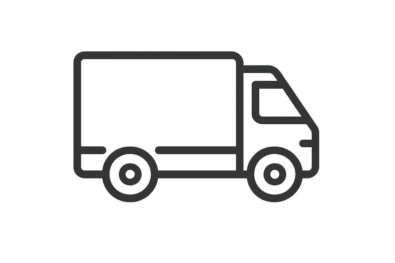 icon style delivery truck, no background