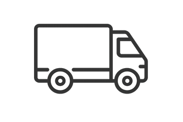 icon style delivery truck, no background